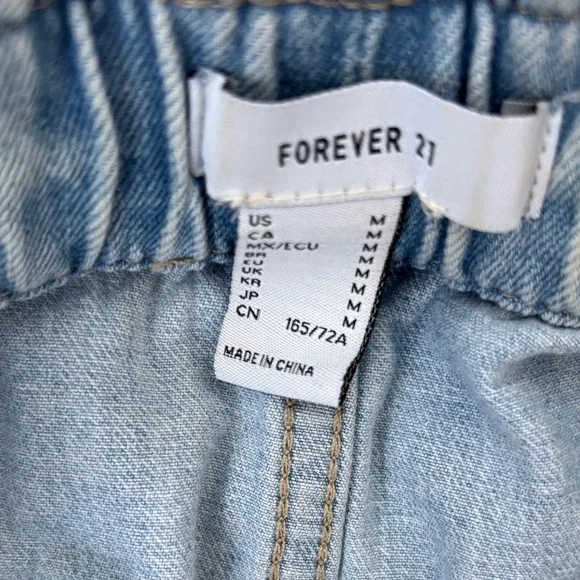 Forever 21 Denim Blue Joggers - Picture 2 of 4